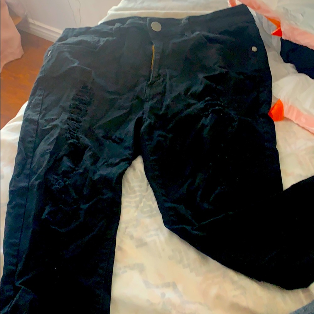 Black ripped jeans